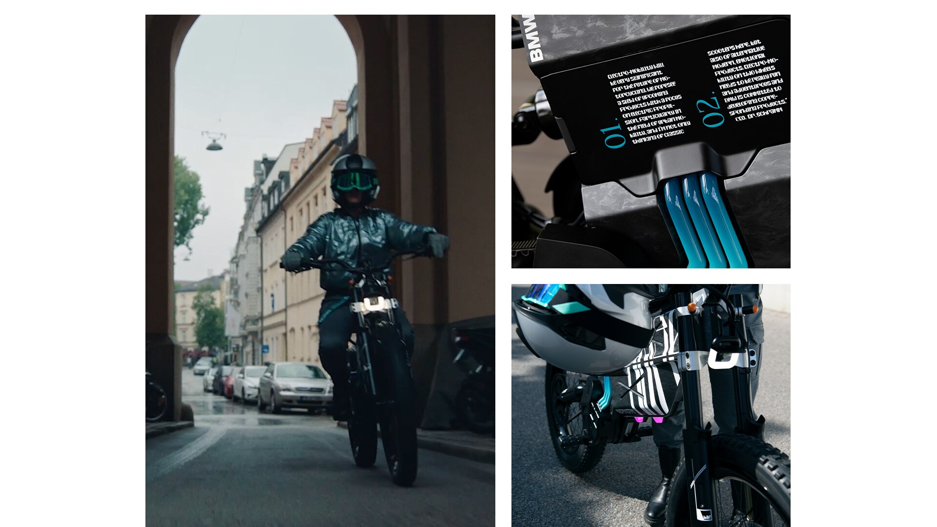 BMW Motorrad Vision AMBY z motocyklistką.