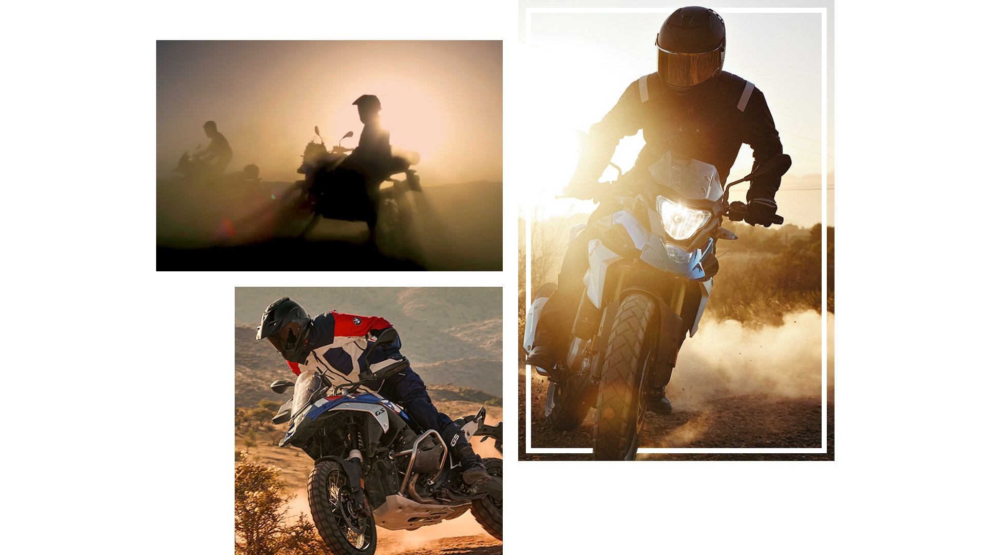 Kolaż modeli BMW Motorrad GS.