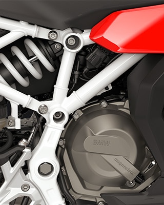 Dwucylindrowy silnik rzędowy w modelu F 450 RR marki BMW Motorrad