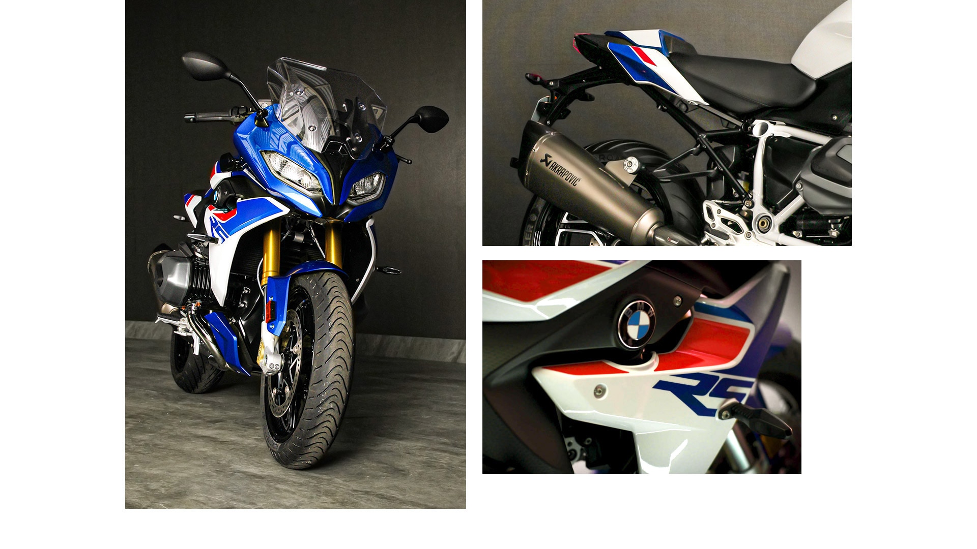 Kolaż modelu R 1250 RS z akcentami stylistycznymi