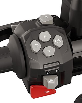 Obsługa na kierownicy w eParkourerze CE 02 marki BMW Motorrad